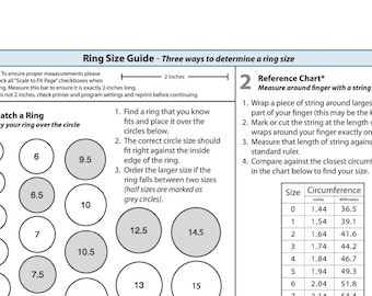 Printable Ring Sizer | US & International Size Chart (Commercial Use)