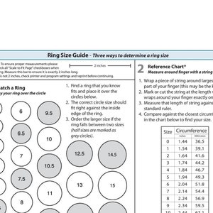 COMMERCIAL USAGE| Printable Ring Sizer | Ring Size Finder | Ring Size Measuring Tool |Measure Ring Size |Toe Ring Sizer |Instant Download