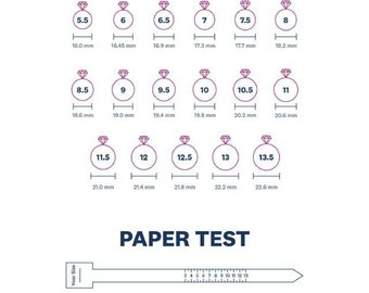 Printable Diamond Ring Sizer Ring Size Finder Ring Size Measure