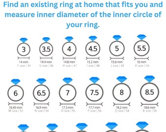 Printable Ring Sizer: International Size Chart (Instant Download)