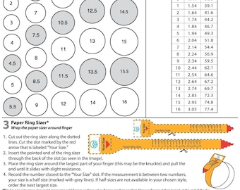 Printable Ring Size Chart: International Conversion Guide (Instant Download)