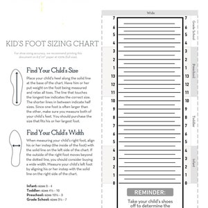 Simple Foot Size Charts Women Men Kids Foot Sizes Charts - Etsy