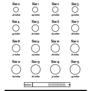 Printable Ring Size Chart: International Ring Sizer (Instant Download)