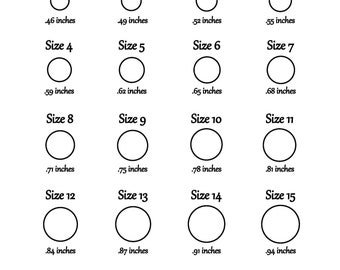 Printable Ring Size Chart: International Ring Sizer (Instant Download)