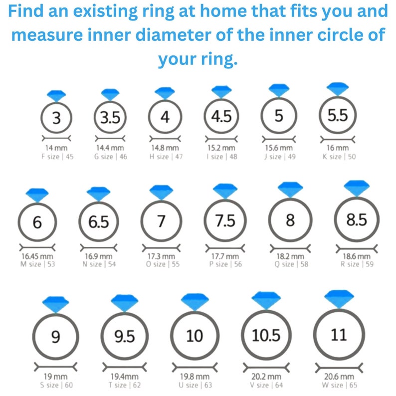 Printable Diamond Ring Sizer Ring Size Finder Ring Size - Etsy