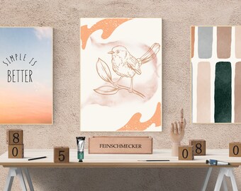 Neutral Wall Art Set: Modern Home Prints (Digital Download)