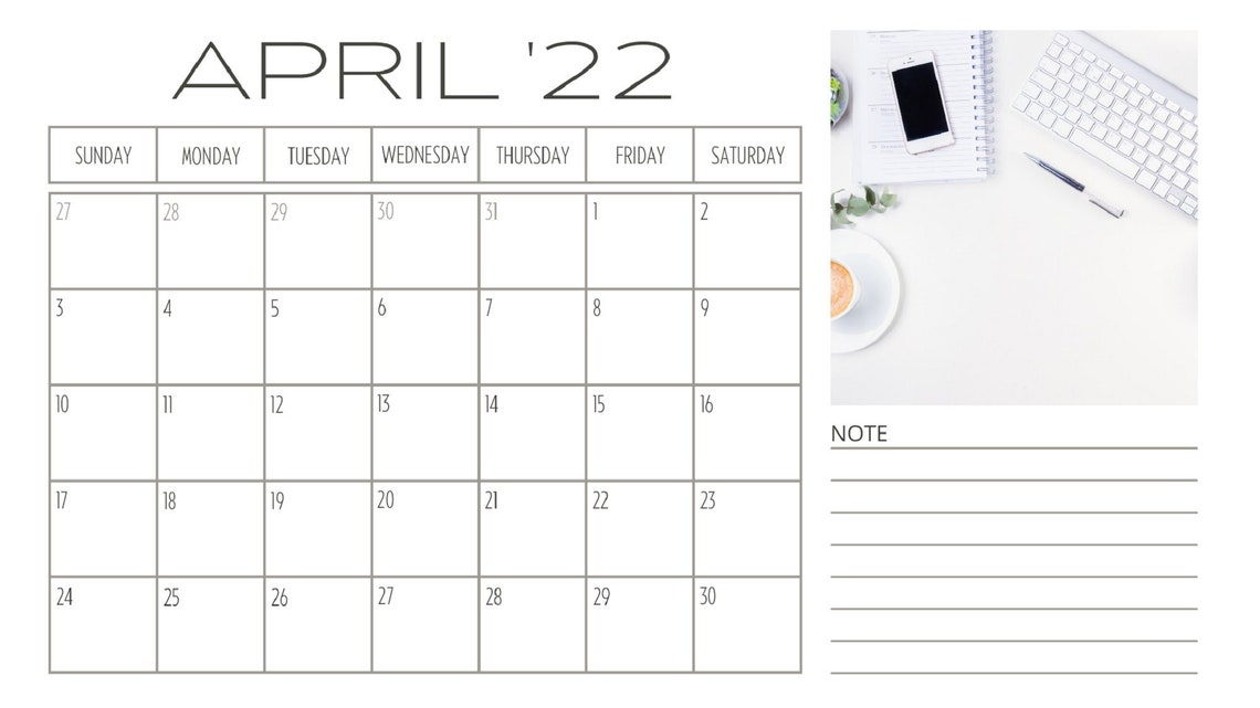 Printable Minimalist April May Calendar BONUS to Do List | Etsy