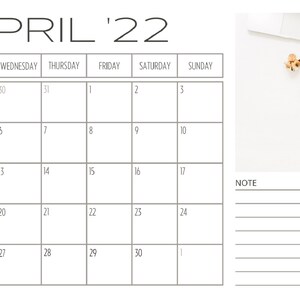 Printable Minimalist April May Calendar BONUS to Do List | Etsy