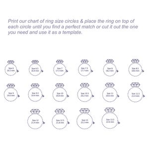 Printable Ring Size Chart: International Conversion Guide (Digital Download)