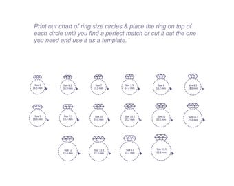 Printable Ring Size Chart: International Conversion Guide (Digital Download)