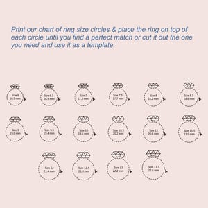 Printable Ring Size Chart: International Ring Sizer (Instant Download)