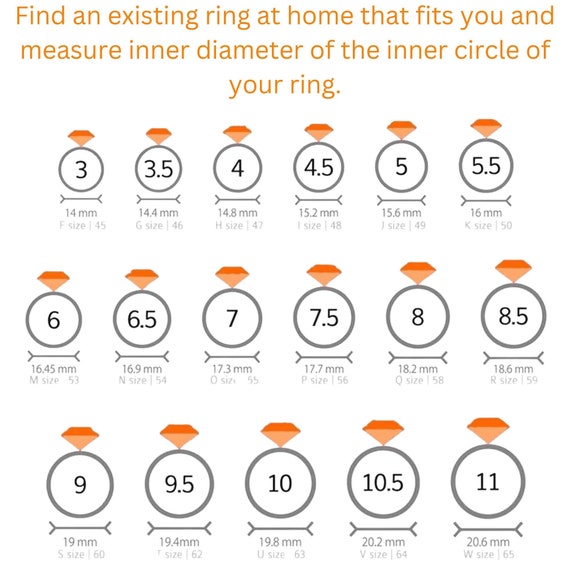 Printable Ring Sizer | Ring Size Finder | Ring Size Measuring Tool |  International Ring Size Chart| Measure Ring Sizer