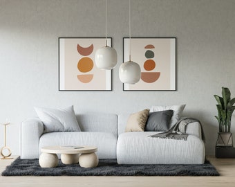 Japandi Abstract Wall Art: Minimalist Neutral Decor (Digital Download)