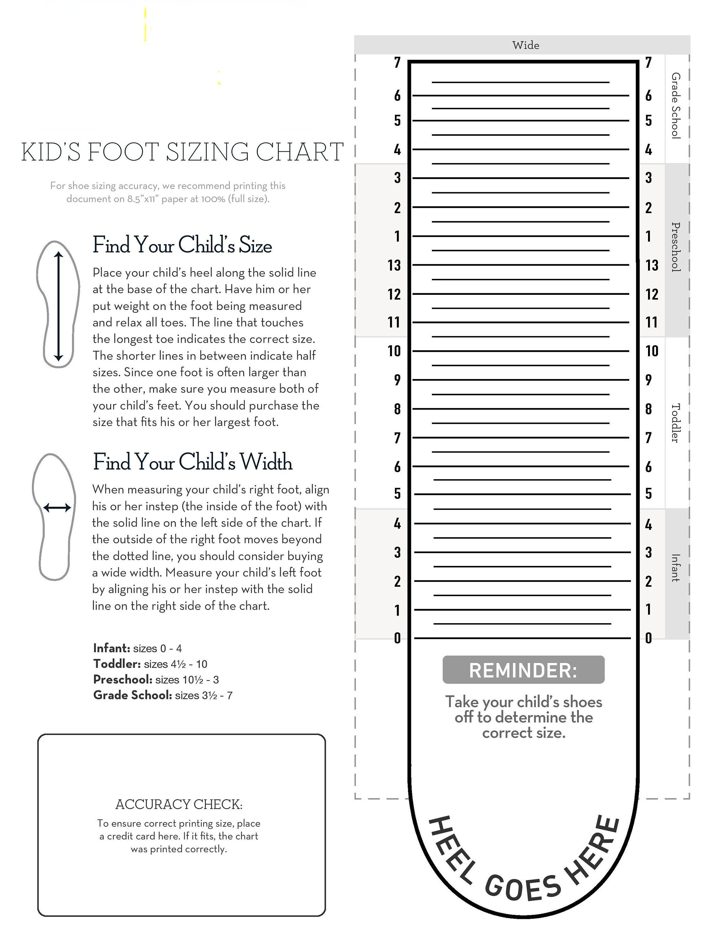 Know your foot size