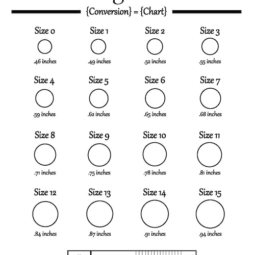 Printable Ring Sizer Ring Size Finder Ring Size Measuring - Etsy UK