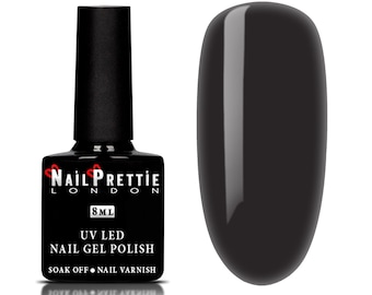 Black Nail Polish UV LED Glitter Nail Gel Polish 60 seconds Soak Off Nail Varnish We have 15 colours, Non Toxic Hema Free 8ml