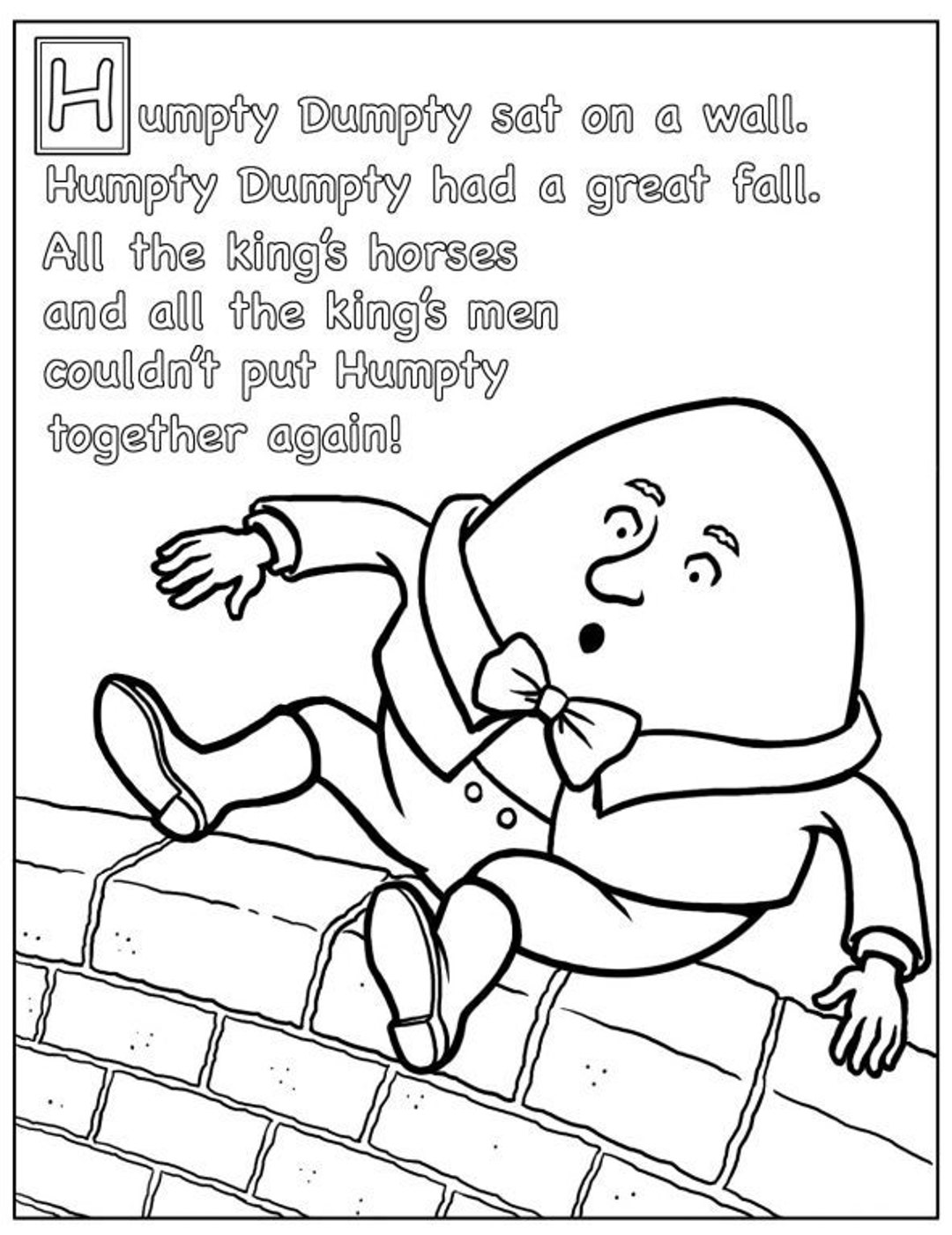 nursery rhyme coloring pages