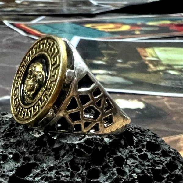 Vampire Leader Ring - Soul Transformation sort DJINN SPIRIT satanic demon ring