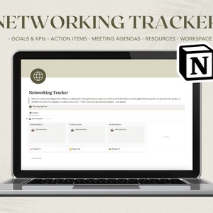 Notion Networking Tracker // Notion Template // Networking Planner // Notion Template Business