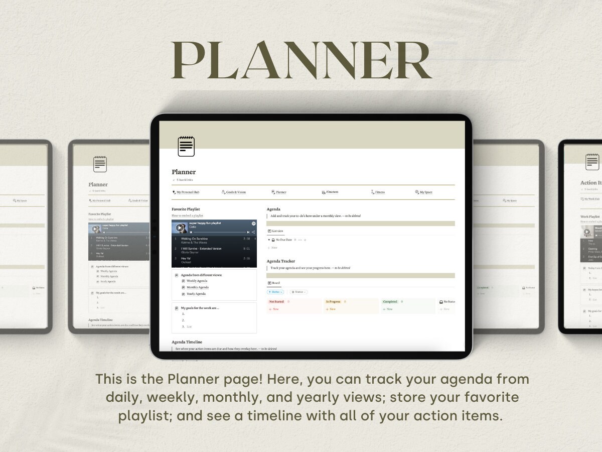 Personal Hub Notion Template // Notion Template // Personal Planner - Etsy