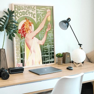 Absinth Robette, Poster, digitalisiert, HQ-Datei, vollständig restauriert, groß, fertig zum DOWNLOAD & DRUCKEN