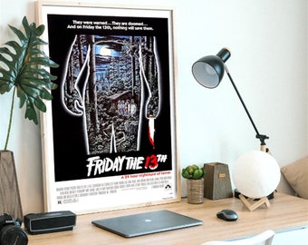 Freitag der 13te Filmplakat, Horrorfilm Kunst (Digitaler Download)