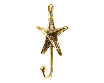 Starfish Hook 6.3 Inch / 16 cm, Bronze Hook, Room Decor, Wall Art, House Decor, Birthday Gift, Wedding Gift, Anniversary Gift, Bed Room