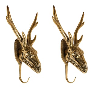 2 Pcs Deer Hook 8.5 Inch / 21 cm, Deer Hook, Hook Bronze, Room Decor, House Decor, Cloth Hanger, Wall Decor, Birthday Gift, Gift for Her