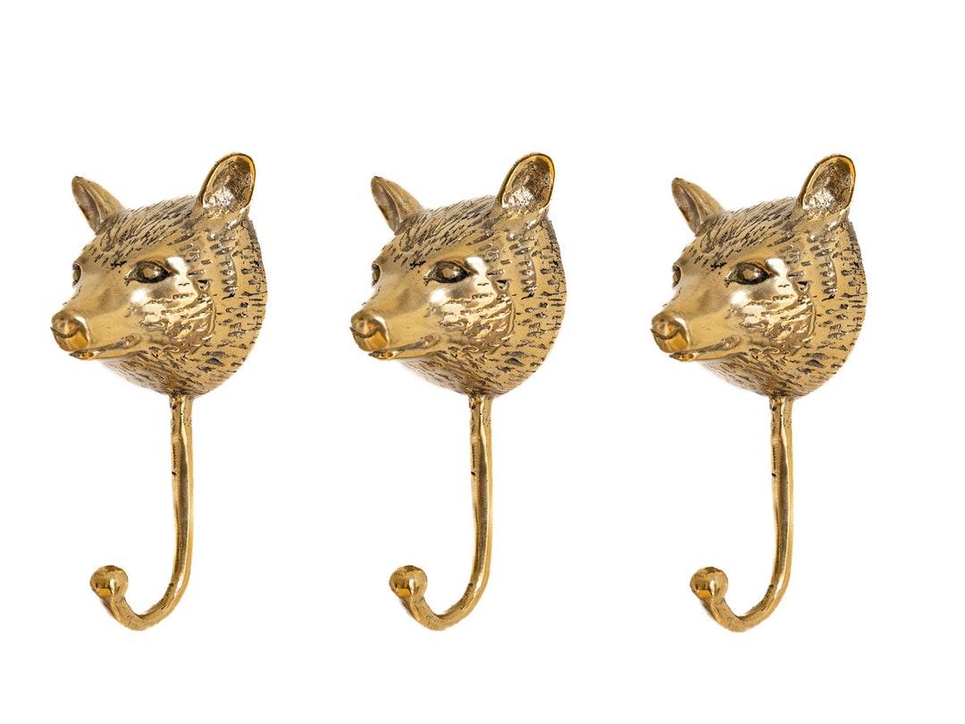 3 Pcs Bear Hook 5 Inch / 12 Cm Bear Brass Bear Decoration Etsy