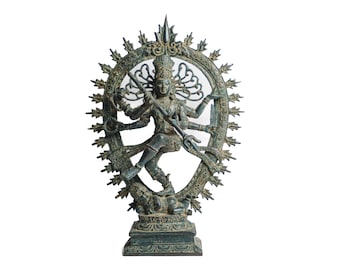 Bronze Hindu Dancing Shiva Nataraja Statue, 12 Inch