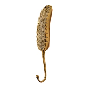 Leaf Bronze Hook 8 Inch / 20 cm, Leaf Bronze, Hook Bronze, Wall Art, Living Room, House Decor, Room Decor, Birthday Gift, Gift Idea
