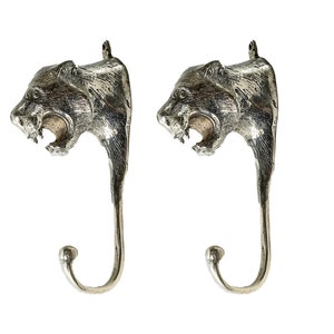 2 Pcs Bronze Tiger Hook 5.5 Inch / 13 cm, Bronze hook, animal hook New Home Decor, Wall Bell, Home Decor, Gift for Parent, Housewarming