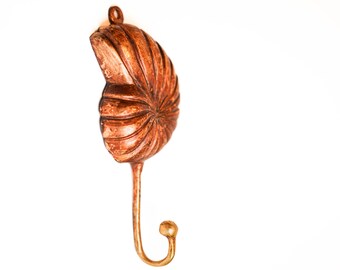 Bronze Shell Hook, Coastal Decor, 7 Inch