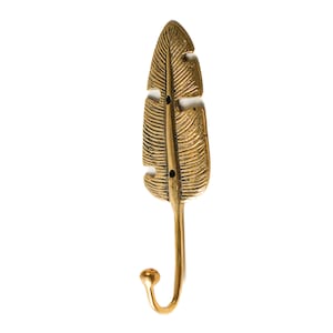 Banana Leaf Hook 7 Inch / 18 cm, Leaf Bronze, Hook Bronze, Wall Art, Living Room, House Decor, Room Decor, Birthday Gift, Gift Idea