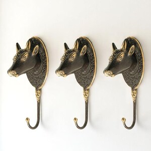 3 Pcs Cow Bronze Hook 8 Inch / 20 cm, Wall Art, Living Room, House Decor, Room Decor, Birthday Gift, Gift Idea, Holiday Gift, Housewarming