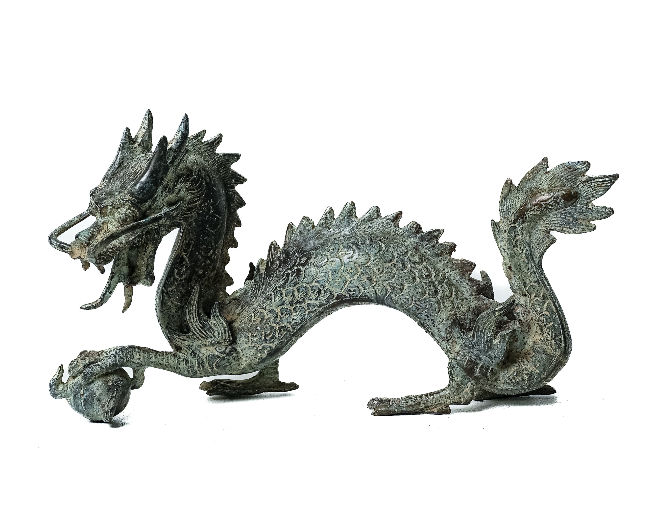 Dragon Bronze Statue 10 Inch / 25 Cm Long Chinese Dragon Etsy