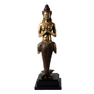Suvannamaccha 10.8 inch / 27 cm, Balinese Mermaid Figurine, Hindu Mermaid, Matsya Mermaid, Matsya Lord, Anniversary Gift, Gift Idea