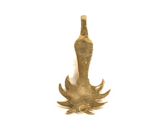 Set 2 Ganci Da Parete A Forma Di Palma In Bronzo | Decorazione Murale Artigianale Fatta A Mano | Arredamento Casa Stile Tropicale E Vintage