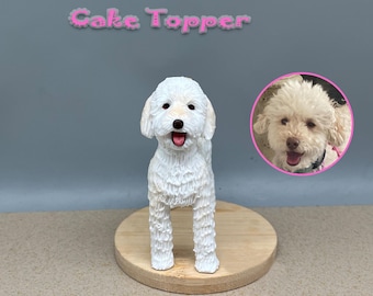 Topo de bolo personalizado para casamento com cachorro, topo de bolo para animais de estimação, aniversário de pets, topo de bolo para gatos, aniversário de animais de estimação, estatuetas de cachorros, aniversário de cachorros