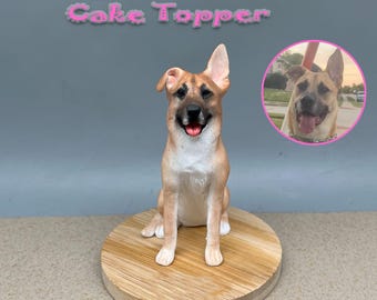 Topo de bolo personalizado para casamento com cachorro, topo de bolo para animais de estimação, aniversário de animais de estimação, topo de bolo para gato, aniversário de animais de estimação, estatuetas de cachorro, aniversário de cachorro