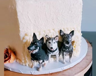 Personalized custom dog wedding cake topper , pet CakeTopper，Pets Birthday，cat caketopper , Anniversary pet，dog Figurines，Dogs birthday
