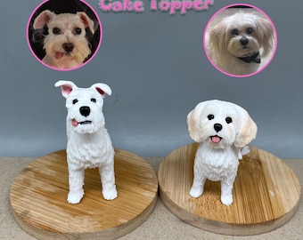 Topo de bolo personalizado para cachorro, topo de bolo de casamento, aniversário de animais de estimação, topo de bolo em miniatura para gato, aniversário de animais de estimação, topo de bolo para animais de estimação, aniversário de cachorros