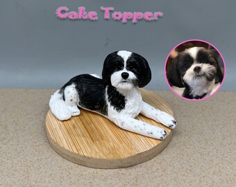 Topo de bolo personalizado para cachorro, topo de bolo de casamento, aniversário de animais de estimação, topo de bolo em miniatura para gato, aniversário de animais de estimação, topo de bolo para animais de estimação, aniversário de cachorros