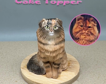 Topo de bolo personalizado com tema de gato, topo de bolo para casamento com gato, aniversário de animais de estimação, topo de bolo em miniatura com tema de cachorro, topo de bolo para aniversário de animais de estimação, topo de bolo para animais de estimação, aniversário de gatos