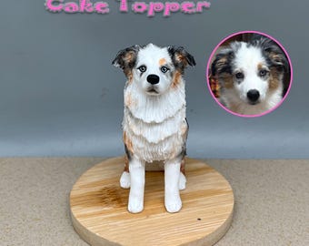 Topo de bolo personalizado para casamento com cachorro, topo de bolo para animais de estimação, aniversário de animais de estimação, topo de bolo para gato, aniversário de animais de estimação, estatuetas de cachorro, aniversário de cachorro