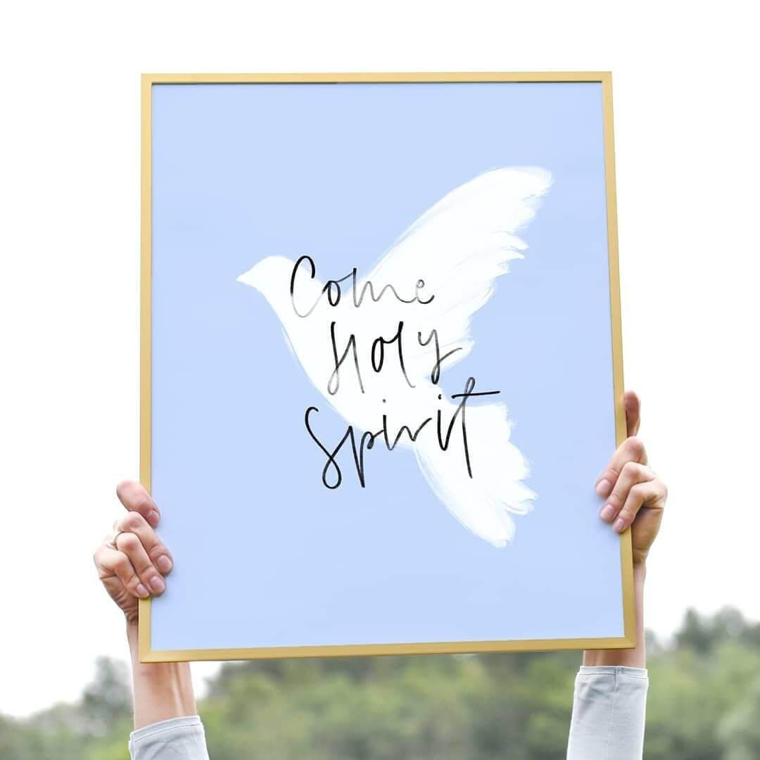 Holy Spirit Wall Art, Come Holy Spirit Printable, Unique Confirmation