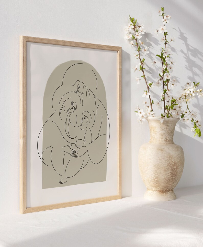 Holy Family Printable Mary Joseph Jesus Portrait Christian - Etsy Australia