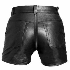 genuine leather shorts