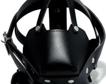 100% Genuine Leather Face MUZZLE BONDAGE HOOD Made to Measure