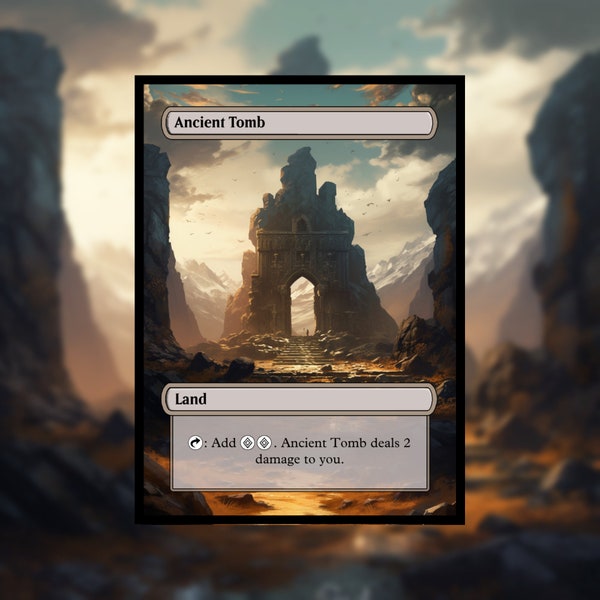 Ancient Tomb MTG Proxy - Custom Game Cards for Commander - Proxy Ancient Tomb Proxies Ancient Tomb